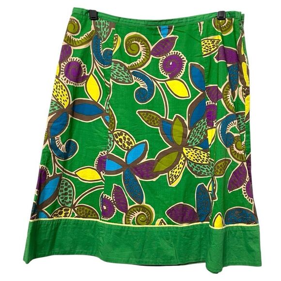 BODEN Floral Vibrant Green Skirt 10R - Picture 7 of 7